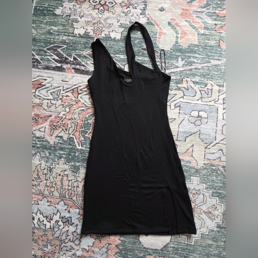Naked Wardrobe One Shoulder Black Dress